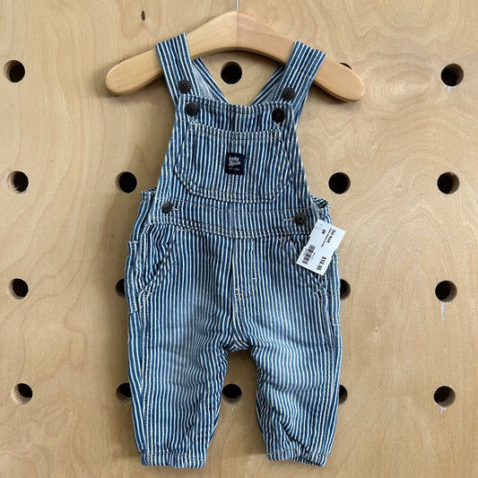 Denim Striped Overalls