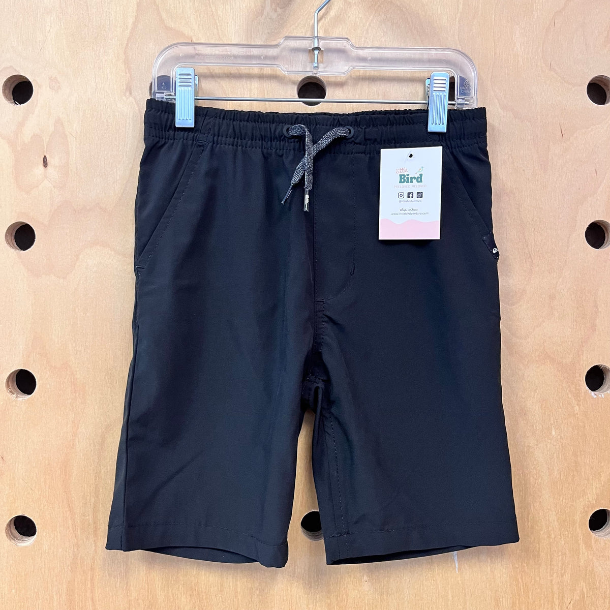 Black Drawstring Quick Dry Shorts