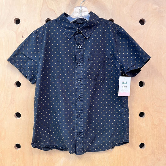 Black + Tan Button Up