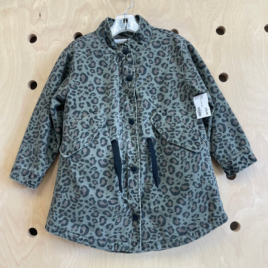 Lined Olive Leopard Jacket