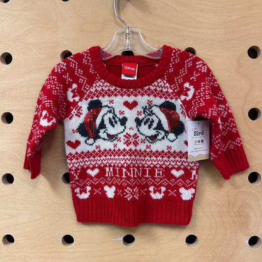 Red/Sequin Minnie Sweater