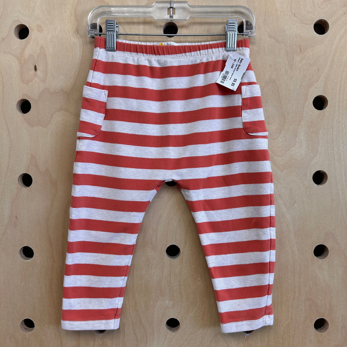 Orange + White Striped Harem Pants