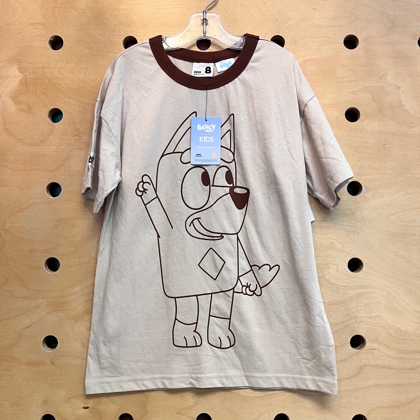 Beige Bluey Ringer Tee NEW!