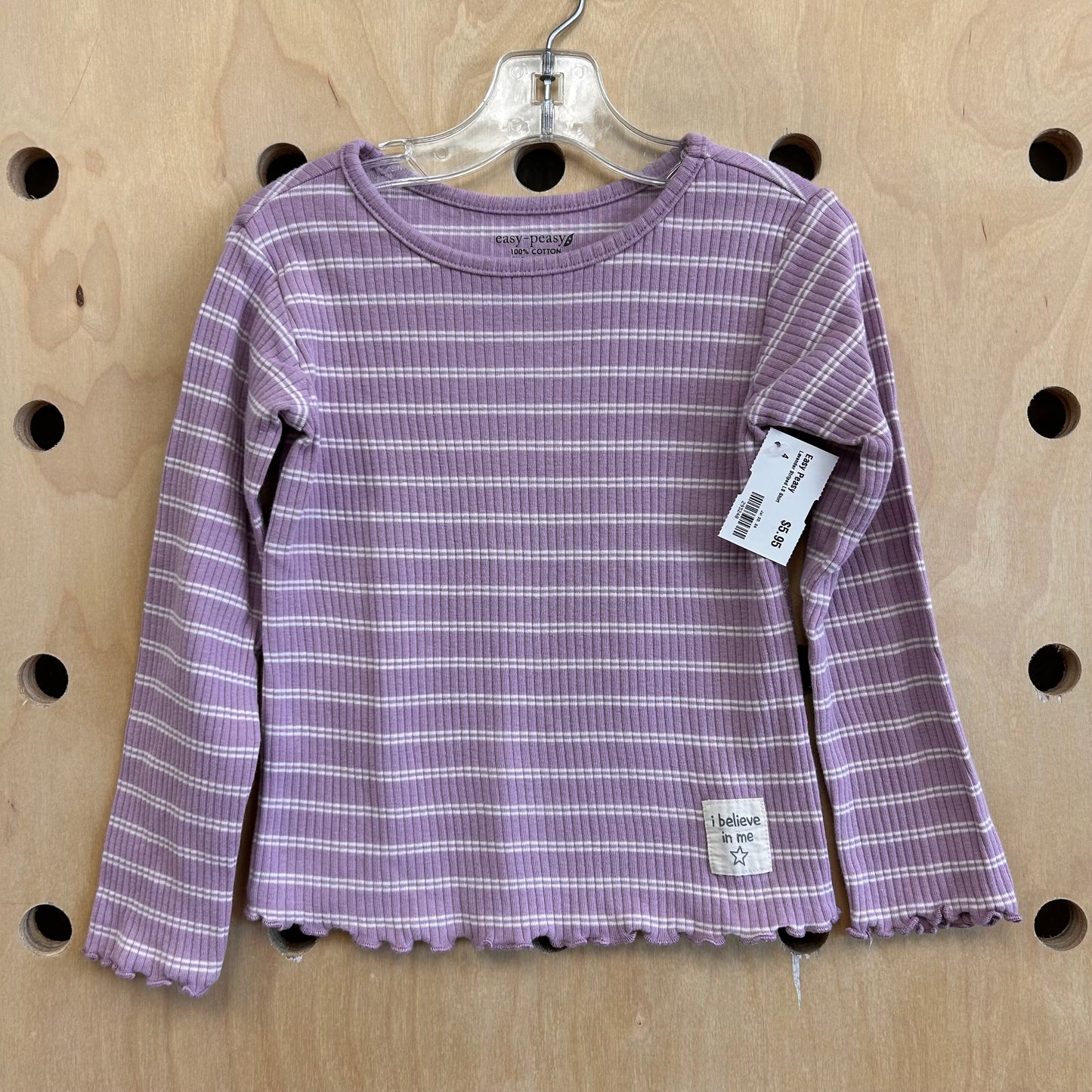 Lavender Striped LS Shirt