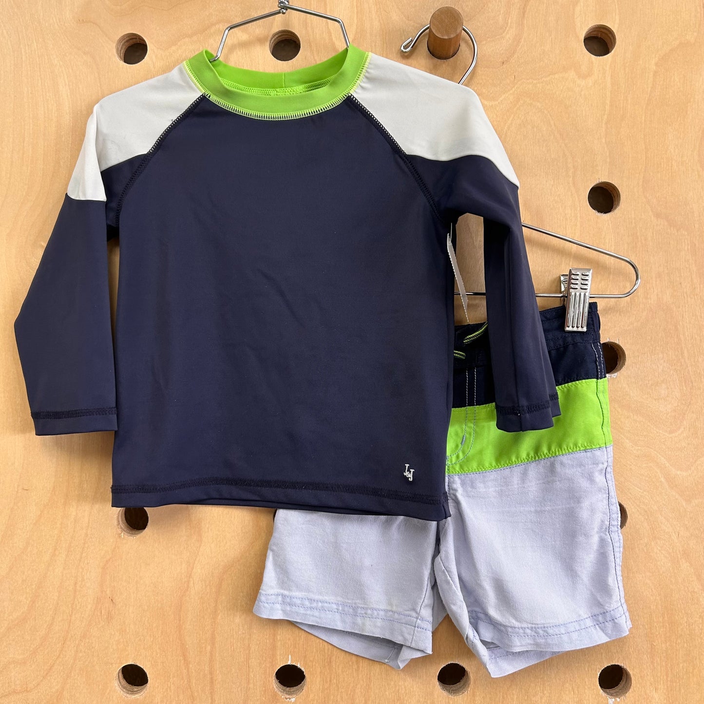 Navy Color Block Swim Set