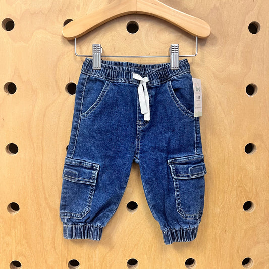 Denim Drawstring Joggers