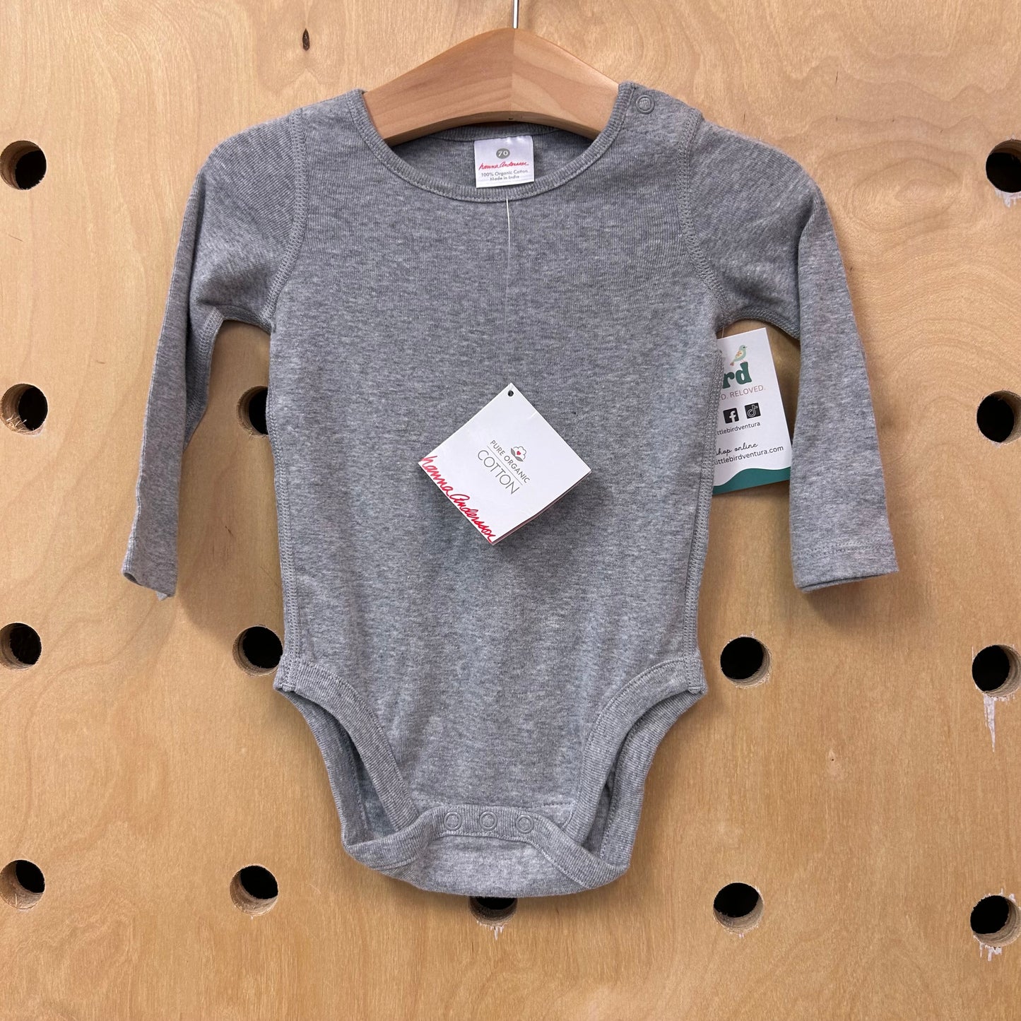 Organic Grey LS Bodysuit NEW!