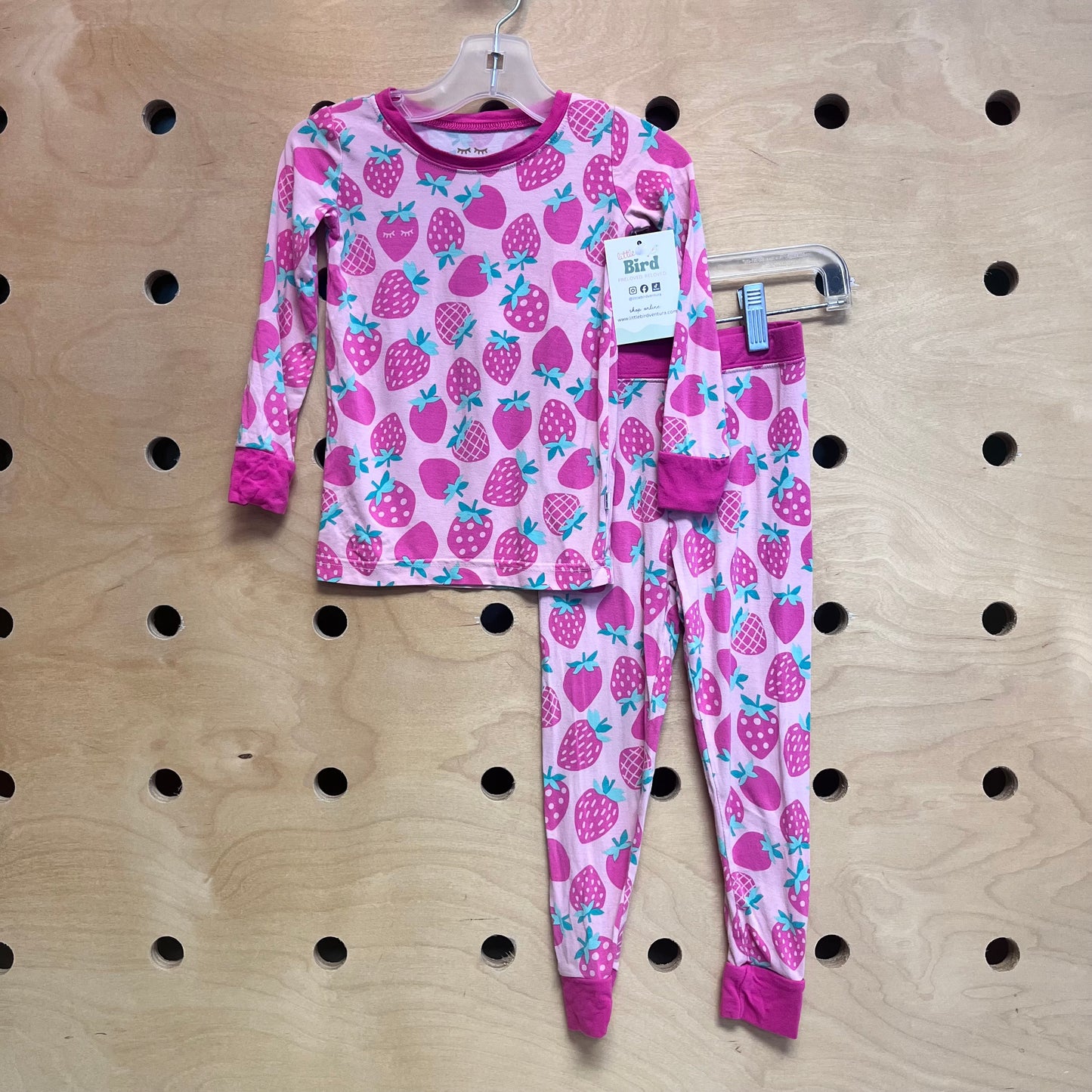 Pink Bamboo Strawberries Pajamas