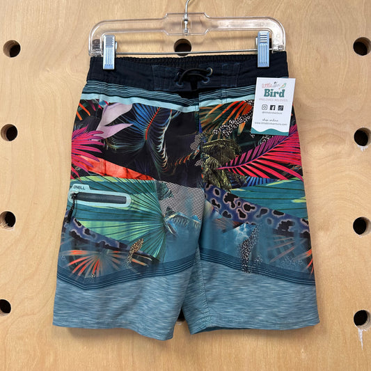 Tropical Scene Swim Board Shorts