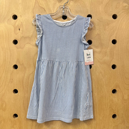 Blue + White Striped Dress