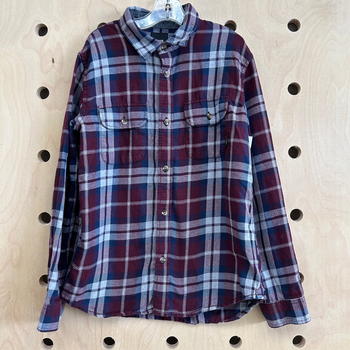 Burgundy + Blue Flannel