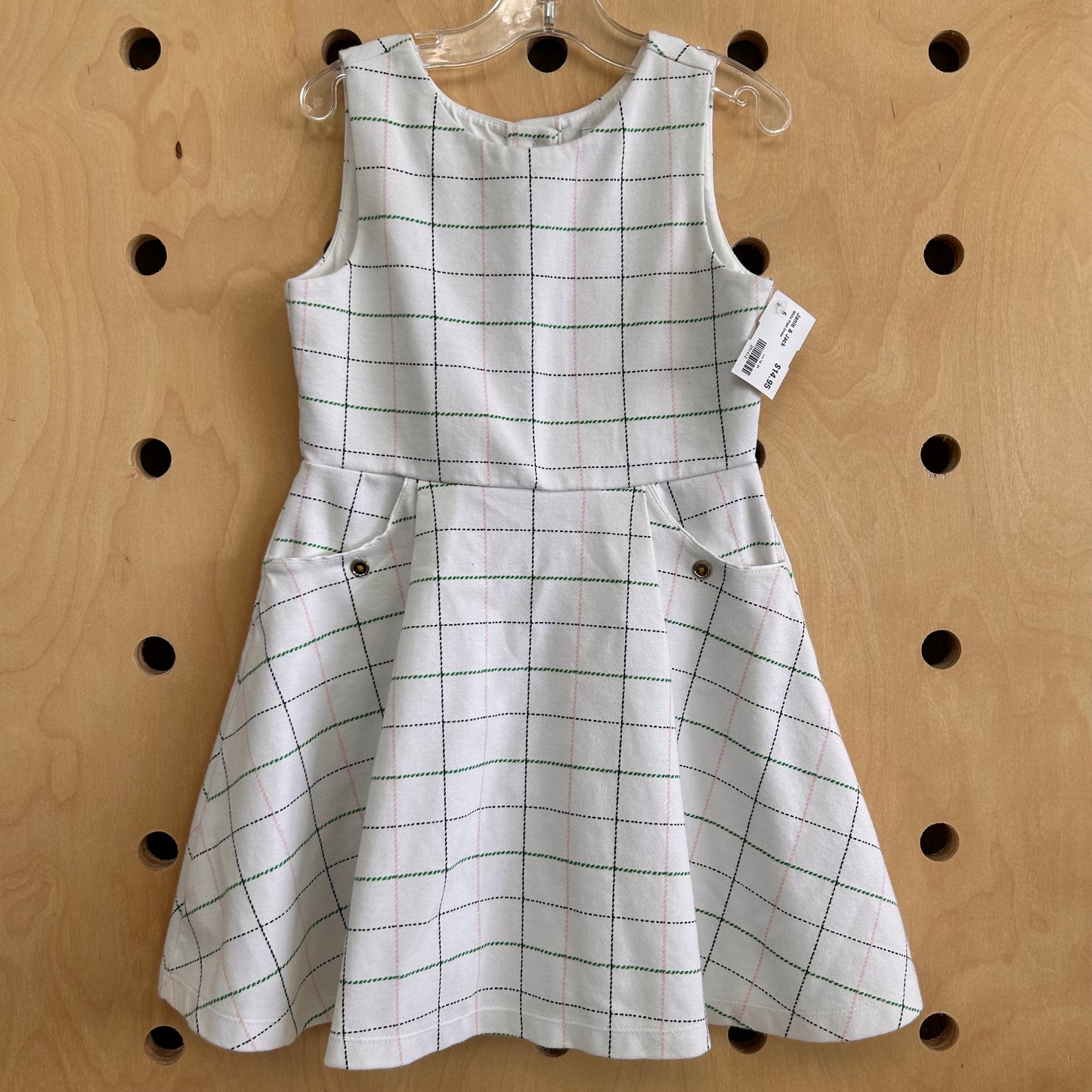 White Plaid Dress