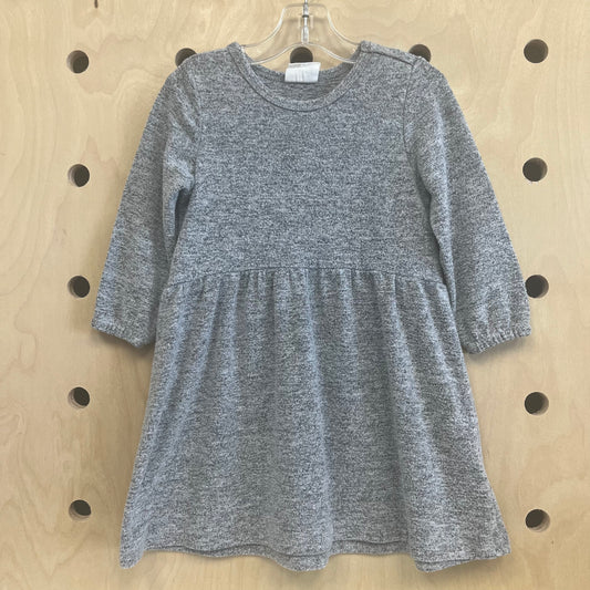 Grey Knit Heathered Dress