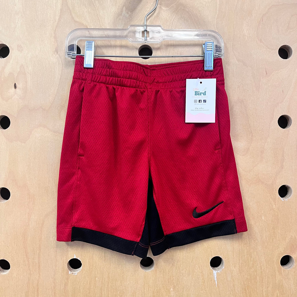 Red + Black Dri Fit Shorts