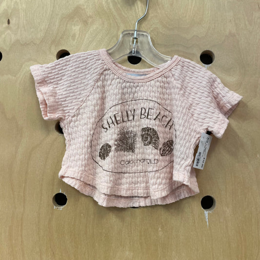 Pink Shelly BEach Textured Top