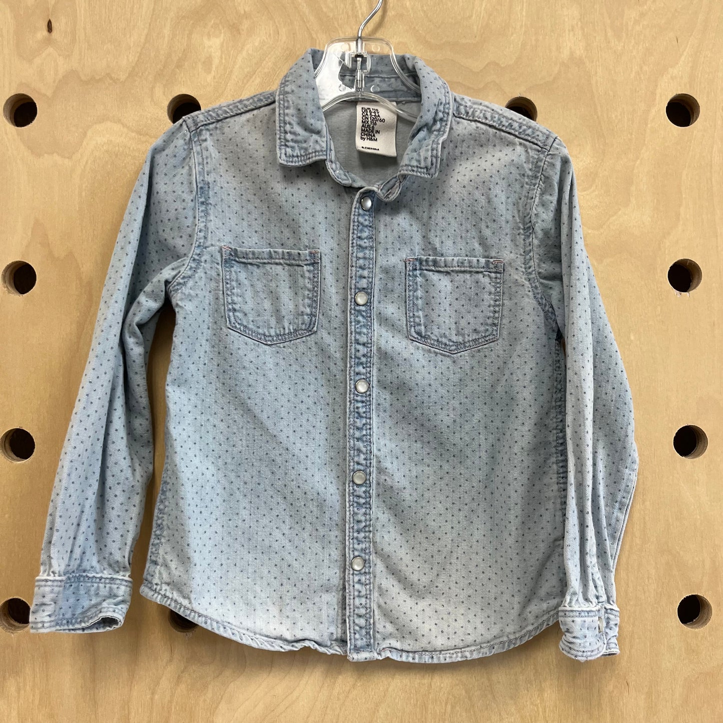 Demin Glitter Polka Dot Shirt