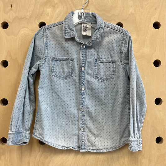 Demin Glitter Polka Dot Shirt