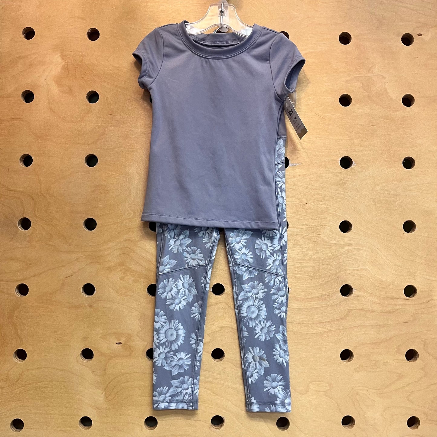 Blue Floral Active Outfit