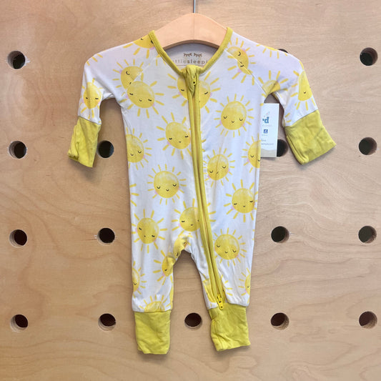 White/Yellow Suns Bamboo Zippy