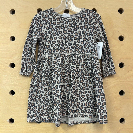Beige Animal Print Dress
