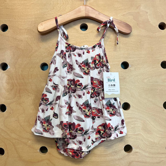 Cream Floral Bamboo Romper