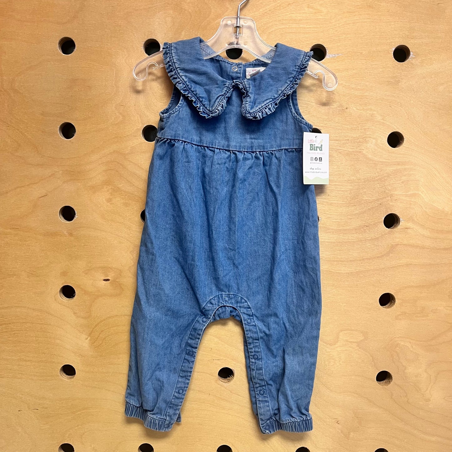 Chambray Collared Romper