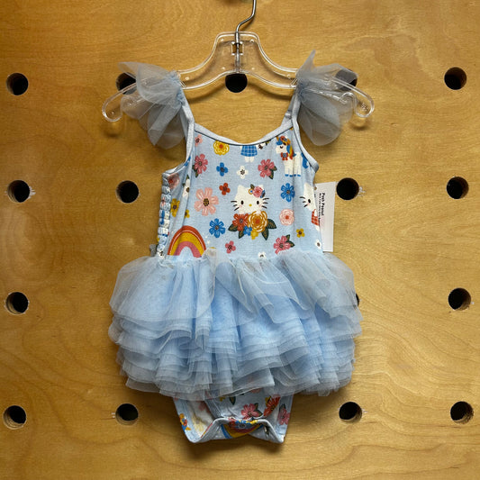 Blue Tulle Hello Kitty Romper