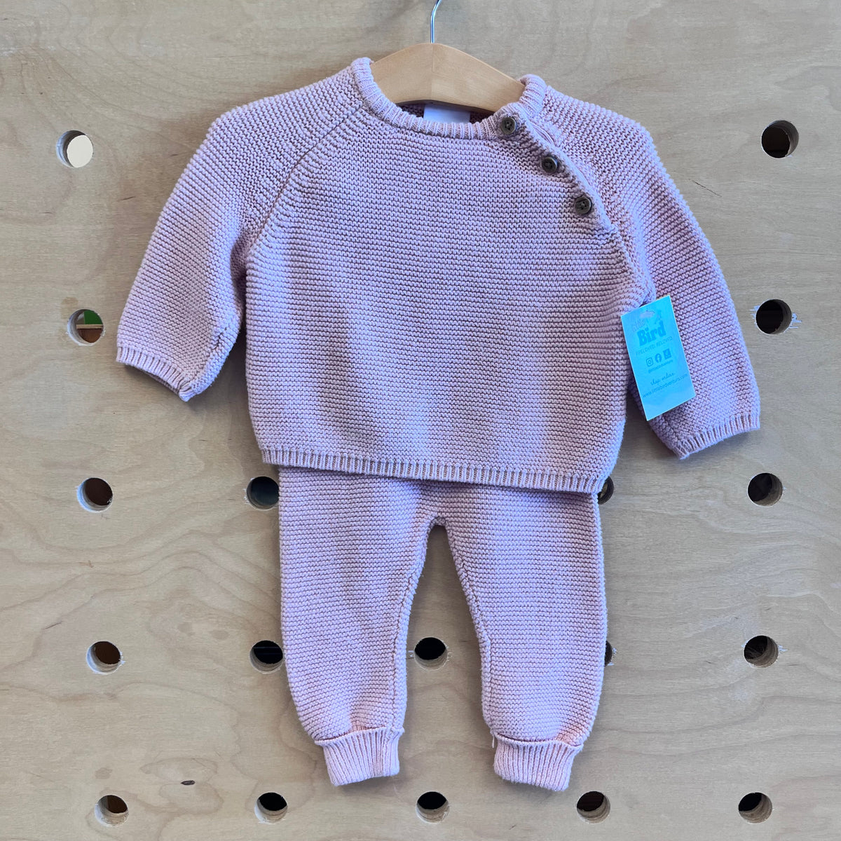 Pink Organic Blend Knitted Outfit