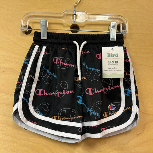 Black Colorful Logo Shorts