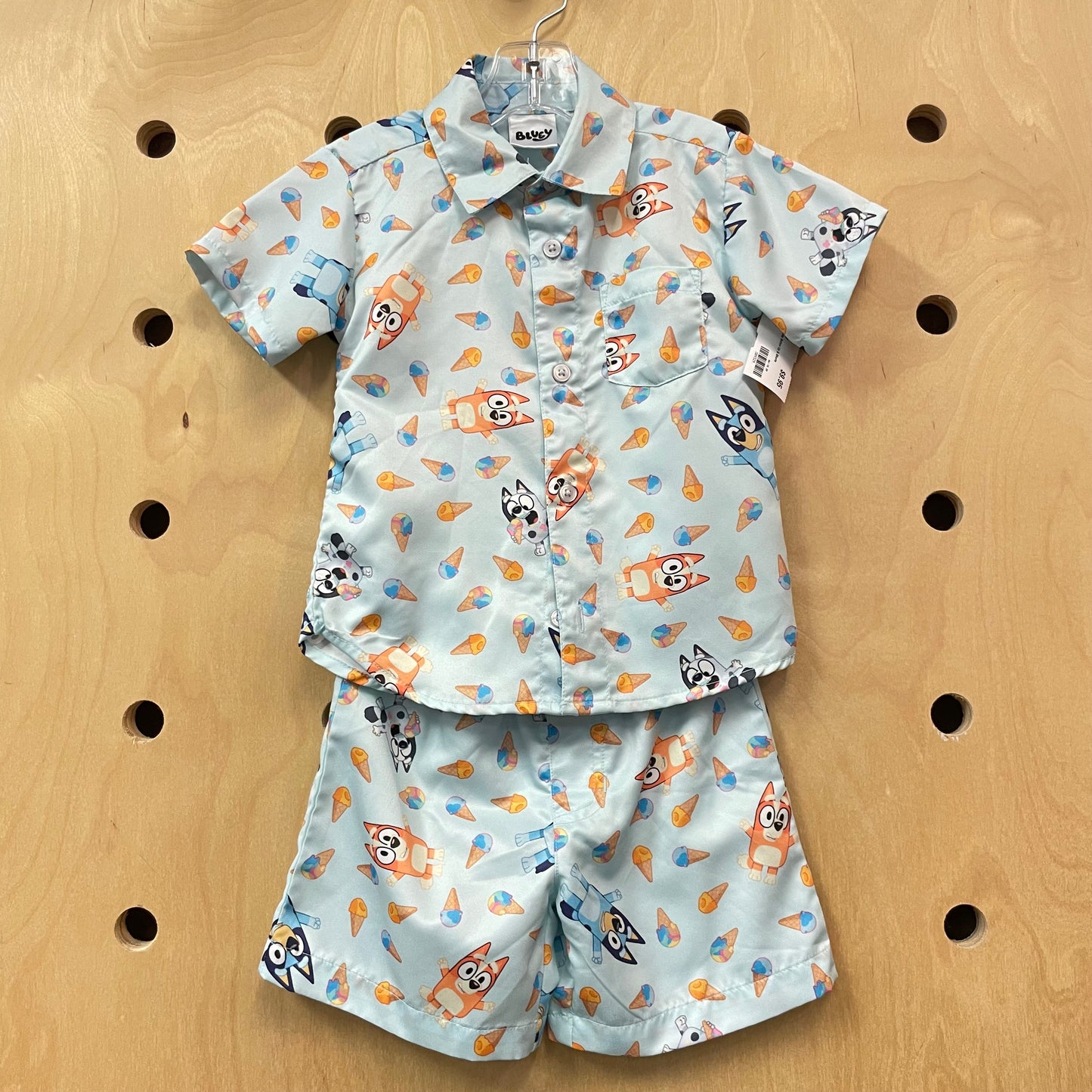 Bluey Silky Button Up & Shorts