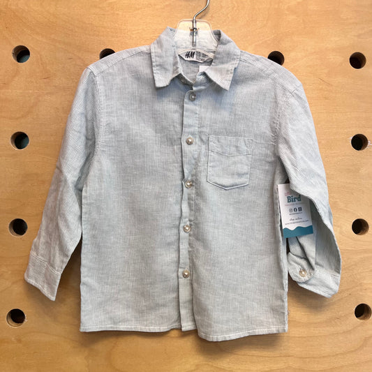 Blue Striped Button Up NEW!