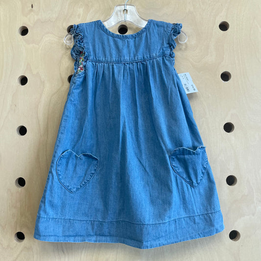 Chambray Floral Lined Dress