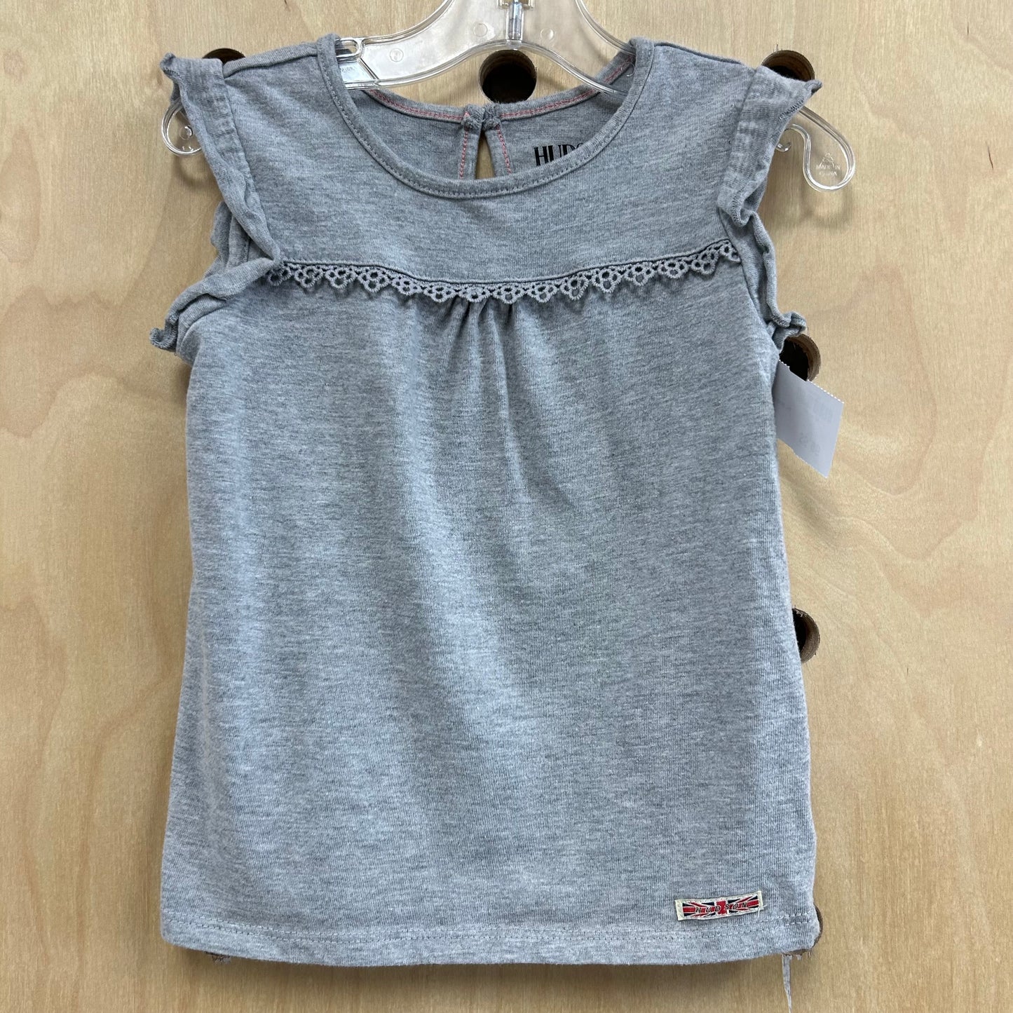 Grey Crochet Detail Top