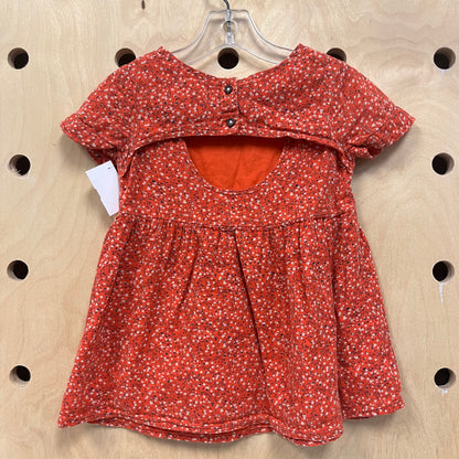 Orange Floral Dress