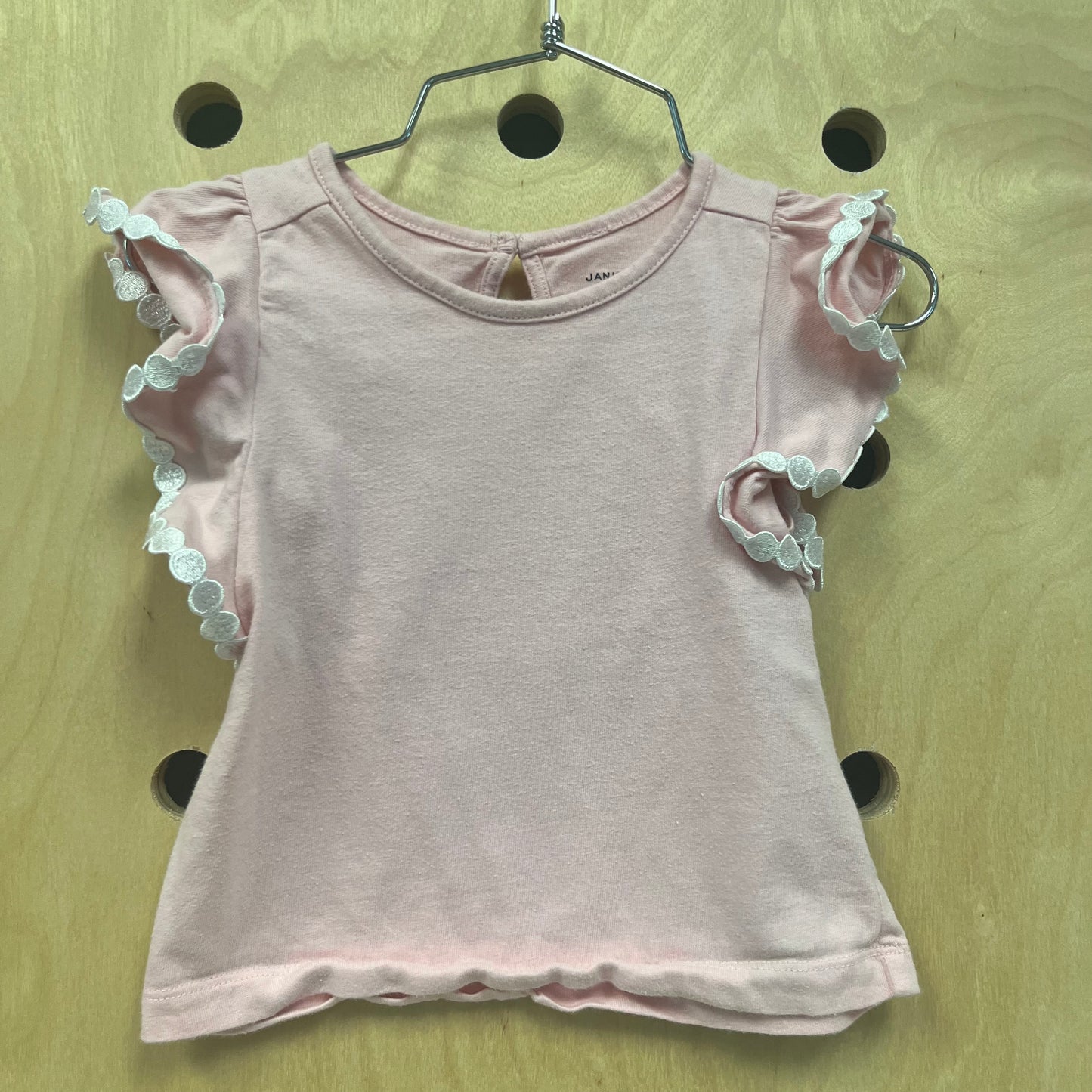 Pink Circle Ruffle Sleeve