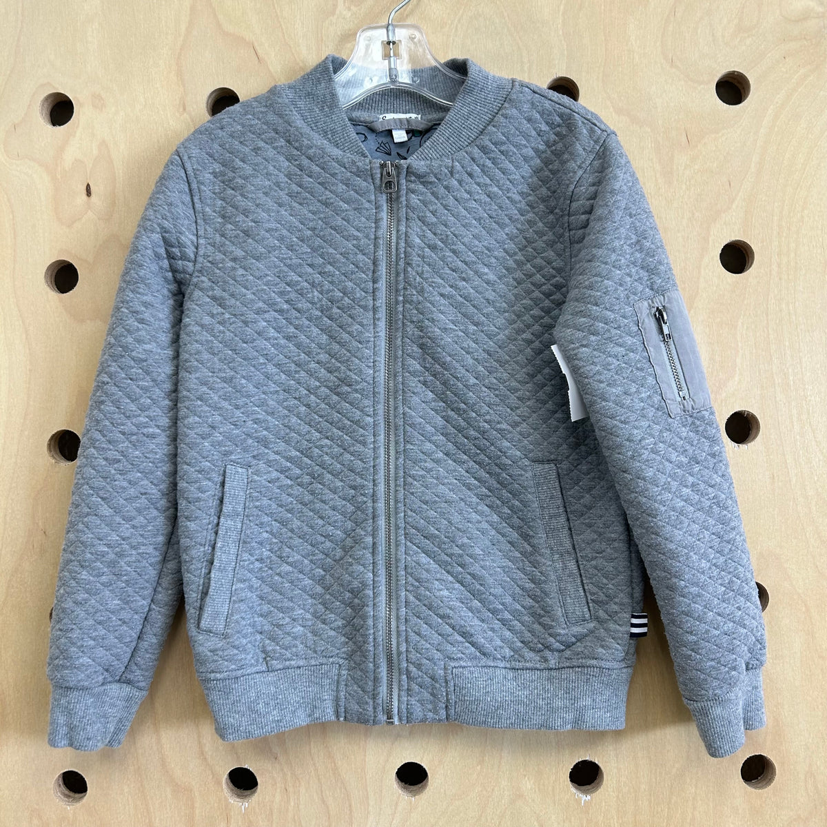 Grey Quilted Jacket