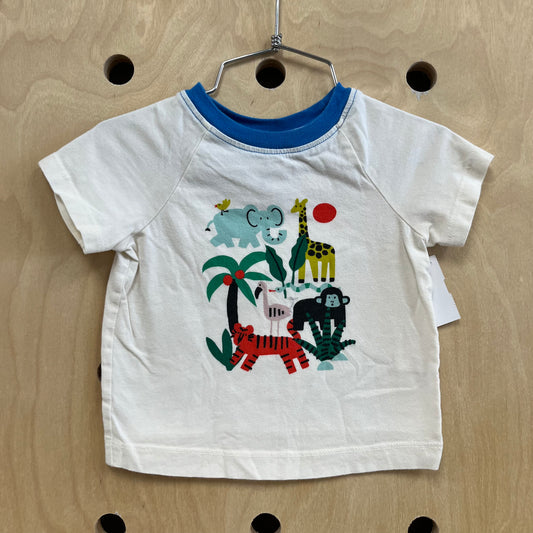 Cream & Blue Safari Tee