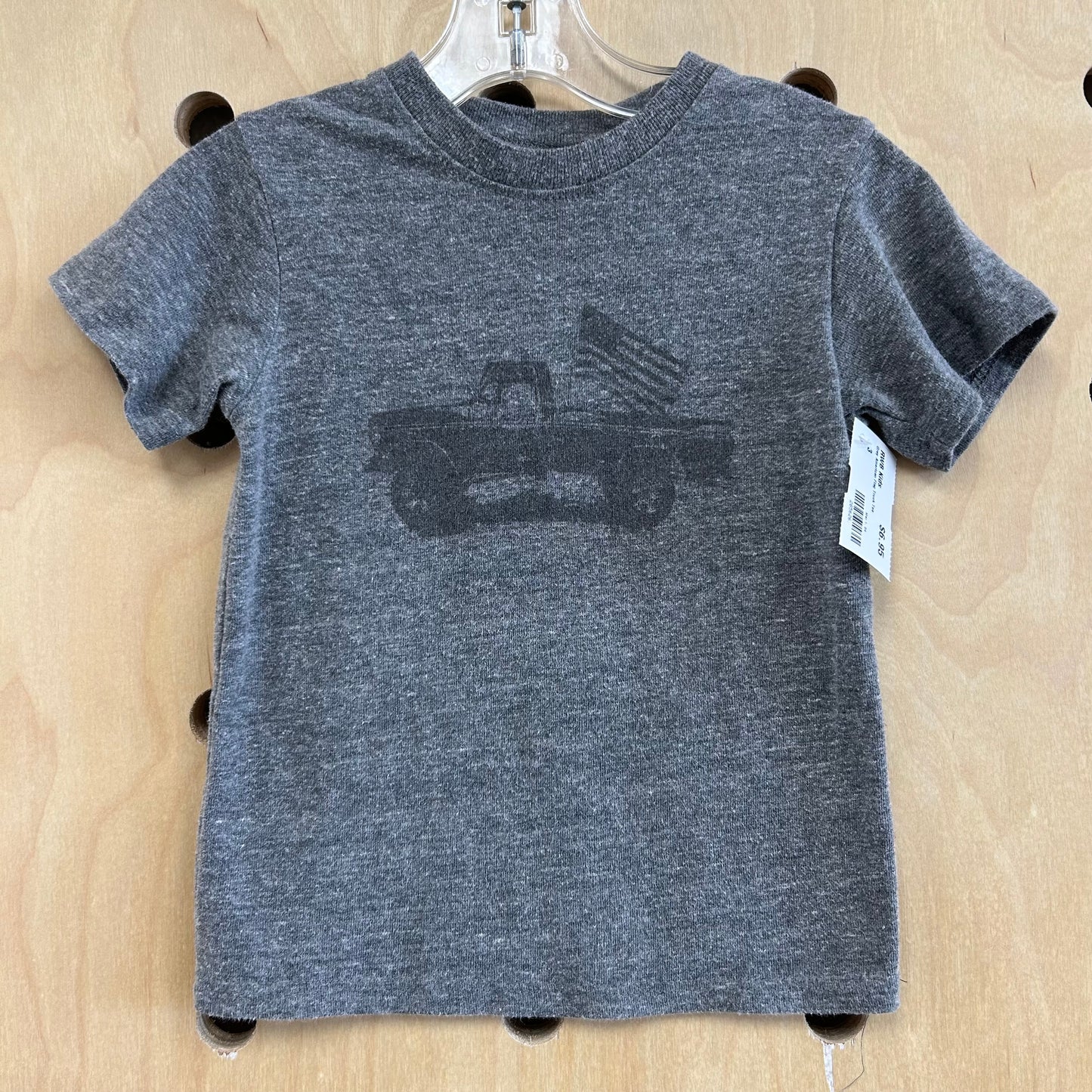 Grey American Flag Truck Tee
