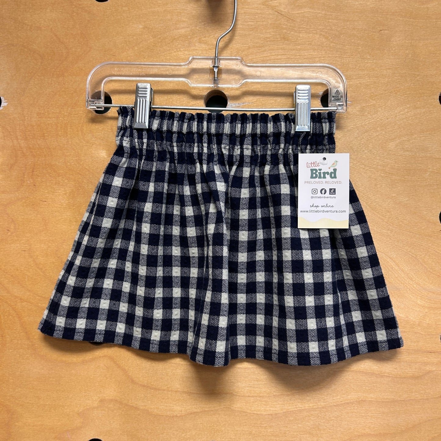Blue/White Plaid Skirt