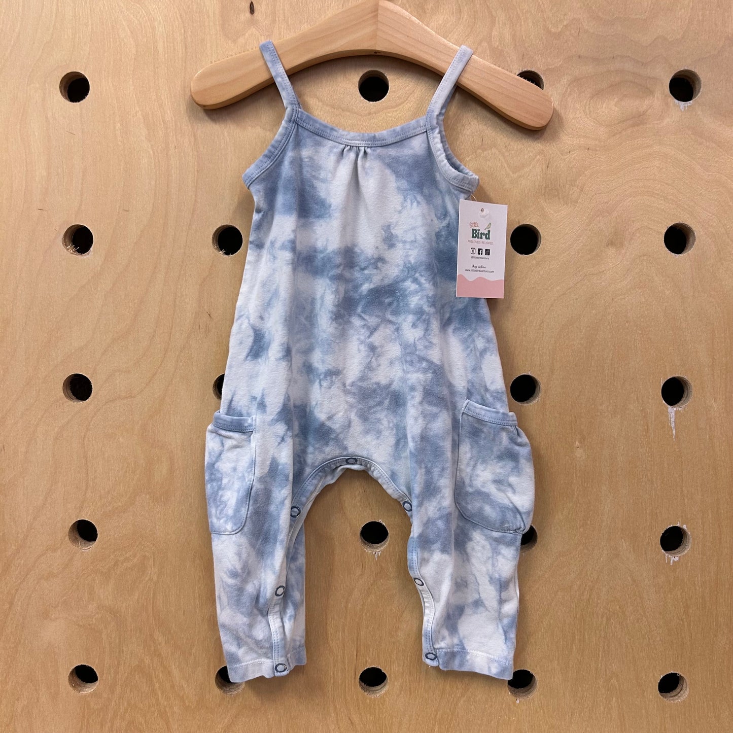 Blue Organic Tie Dye Romper
