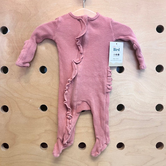 Organic Peach Waffle Footies