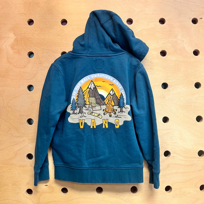 Teal Skate Camping Logo Zip Hoodie