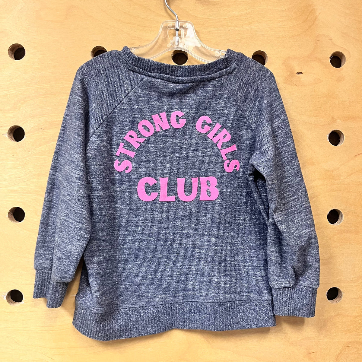 Blue Strong Girls Club Knit Top
