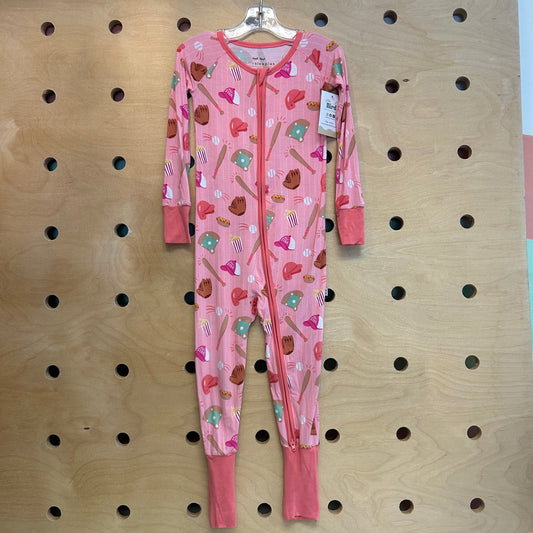 Pink Baseball Bamboo Zippy
