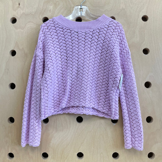Lavender Loose Knit Long Sleeve