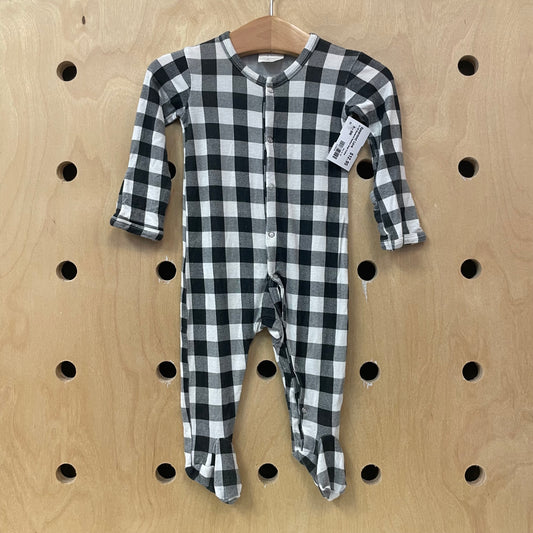 B+W Checkered Bamboo Snap Footies