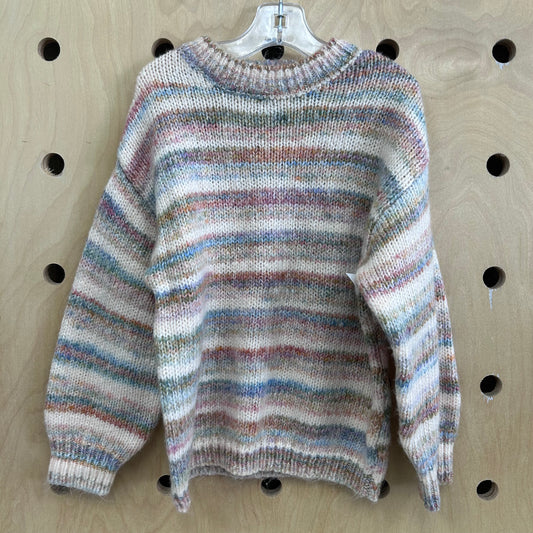Cream Striped Soft Sweater