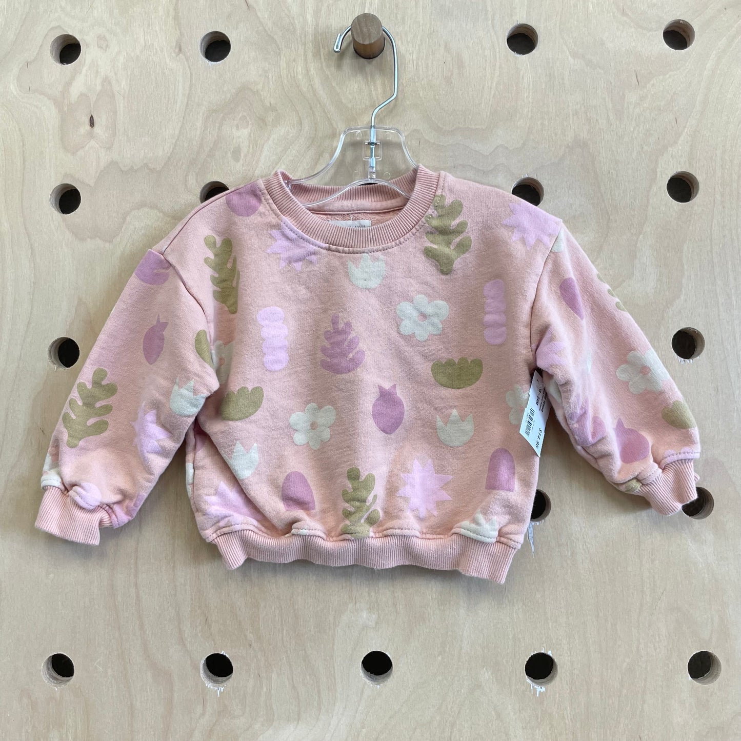 Peach Floral Pullover