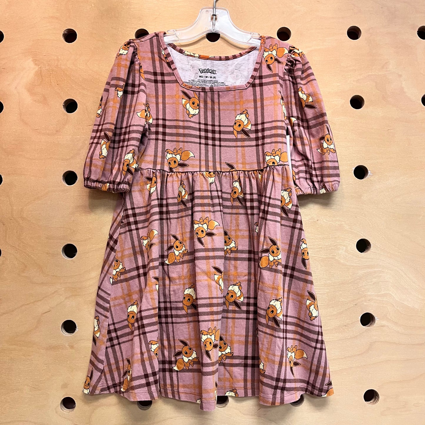 Pink/Brown Plaid Eevee Dress