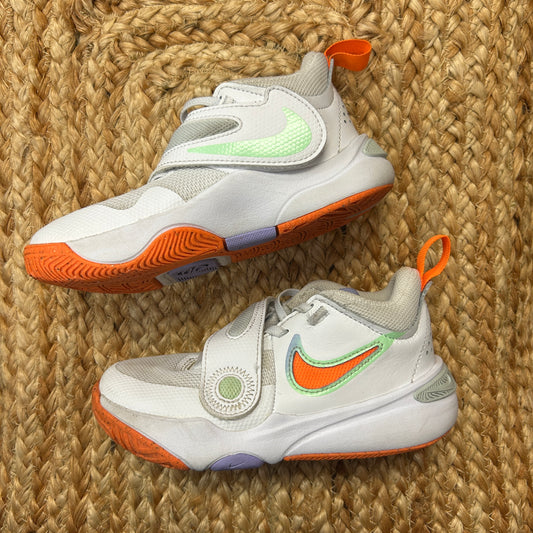 White Colorful Velcro Athletic Shoes